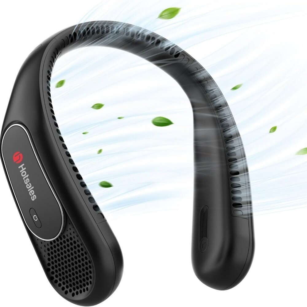 Neck Fan, Hands Free Bladeless Neck Fans Portable Rechargeable, 6000 Mah Battery